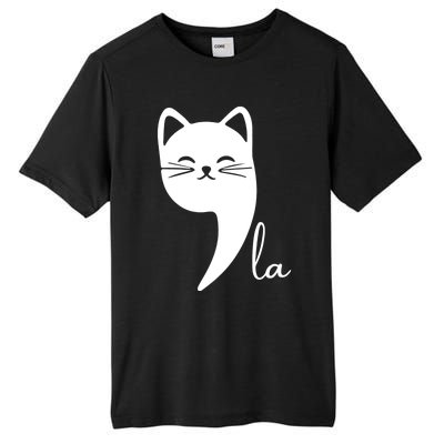 Funny Cat Comma La Kamala Harris For President 2024 Election Tall Fusion ChromaSoft Performance T-Shirt