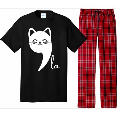 Funny Cat Comma La Kamala Harris For President 2024 Election Pajama Set