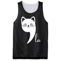 Funny Cat Comma La Kamala Harris For President 2024 Election Mesh Reversible Basketball Jersey Tank