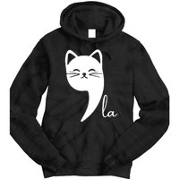 Funny Cat Comma La Kamala Harris For President 2024 Election Tie Dye Hoodie