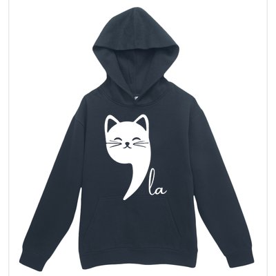 Funny Cat Comma La Kamala Harris For President 2024 Election Urban Pullover Hoodie