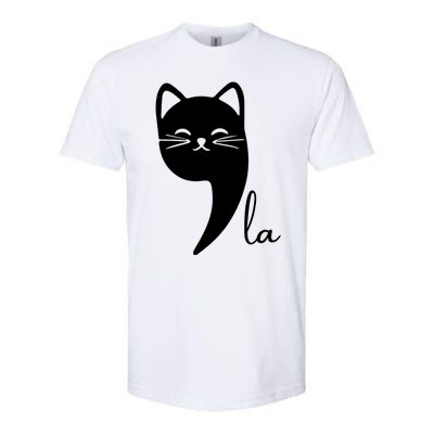 Funny Cat Comma La Kamala Harris For President 2024 Election Softstyle® CVC T-Shirt