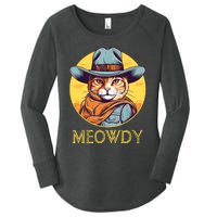 Funny Cat Cowboy Cowgirl Meow Howdy Meowdy Women's Perfect Tri Tunic Long Sleeve Shirt