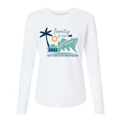 Family Cruise Cool Summer Vacation Womens Cotton Relaxed Long Sleeve T-Shirt