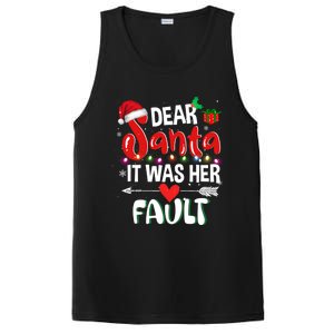 Funny Christmas Couples Gift Dear Santa It Was Her Fault Gift PosiCharge Competitor Tank