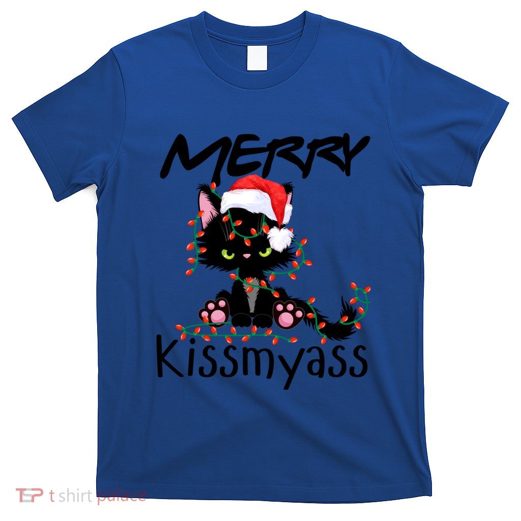 Funny Christmas Cat With Lights Cute Pet Lover Gift Great Gift T-Shirt