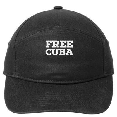 Free Cuba Caravana A Washington De Cubanos 7-Panel Snapback Hat