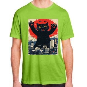 Funny Catzilla Cat Monster Cat Meowzilla Ukiyoe Catzilla Adult ChromaSoft Performance T-Shirt