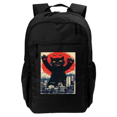 Funny Catzilla Cat Monster Cat Meowzilla Ukiyoe Catzilla Daily Commute Backpack