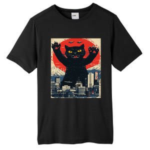 Funny Catzilla Cat Monster Cat Meowzilla Ukiyoe Catzilla Tall Fusion ChromaSoft Performance T-Shirt