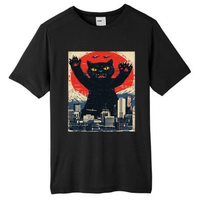 Funny Catzilla Cat Monster Cat Meowzilla Ukiyoe Catzilla Tall Fusion ChromaSoft Performance T-Shirt