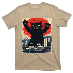 Funny Catzilla Cat Monster Cat Meowzilla Ukiyoe Catzilla T-Shirt