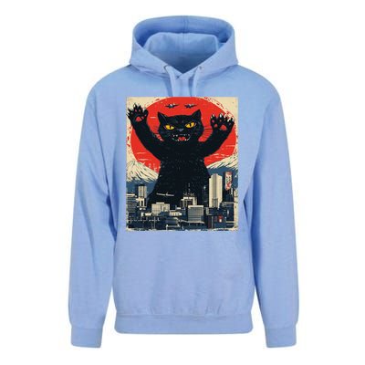 Funny Catzilla Cat Monster Cat Meowzilla Ukiyoe Catzilla Unisex Surf Hoodie