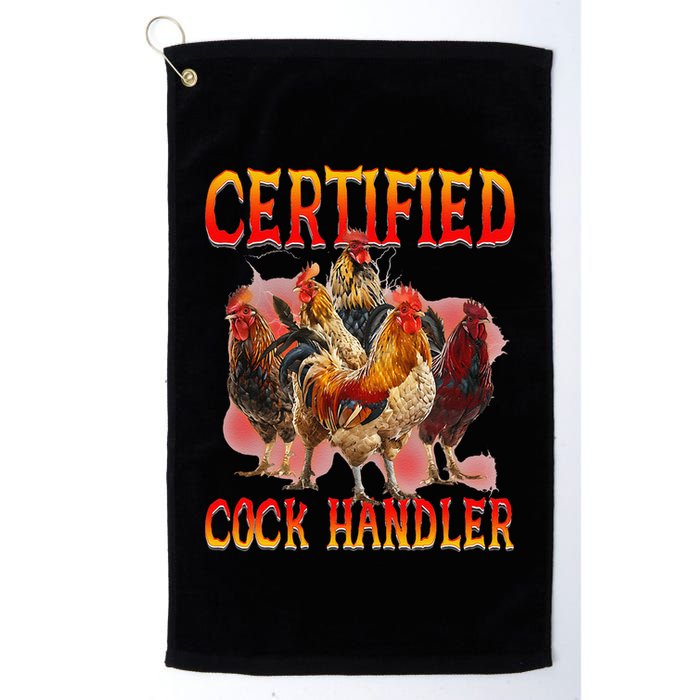 Funny Certified Cock Handler Funny Oddly Specific Meme Golf Towel