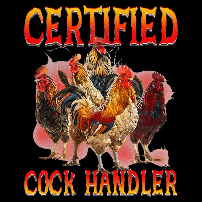 Funny Certified Cock Handler Funny Oddly Specific Meme Women's Crop Top Tee