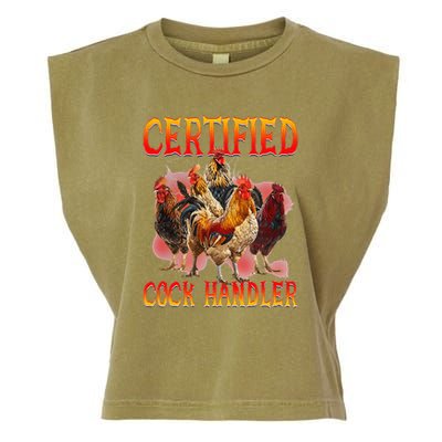 Funny Certified Cock Handler Funny Oddly Specific Meme Garment-Dyed Women's Muscle Tee