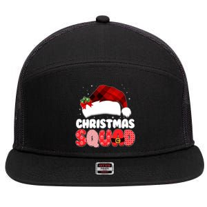 Funny Cute Christmas Squad Matching Shirts 7 Panel Mesh Trucker Snapback Hat