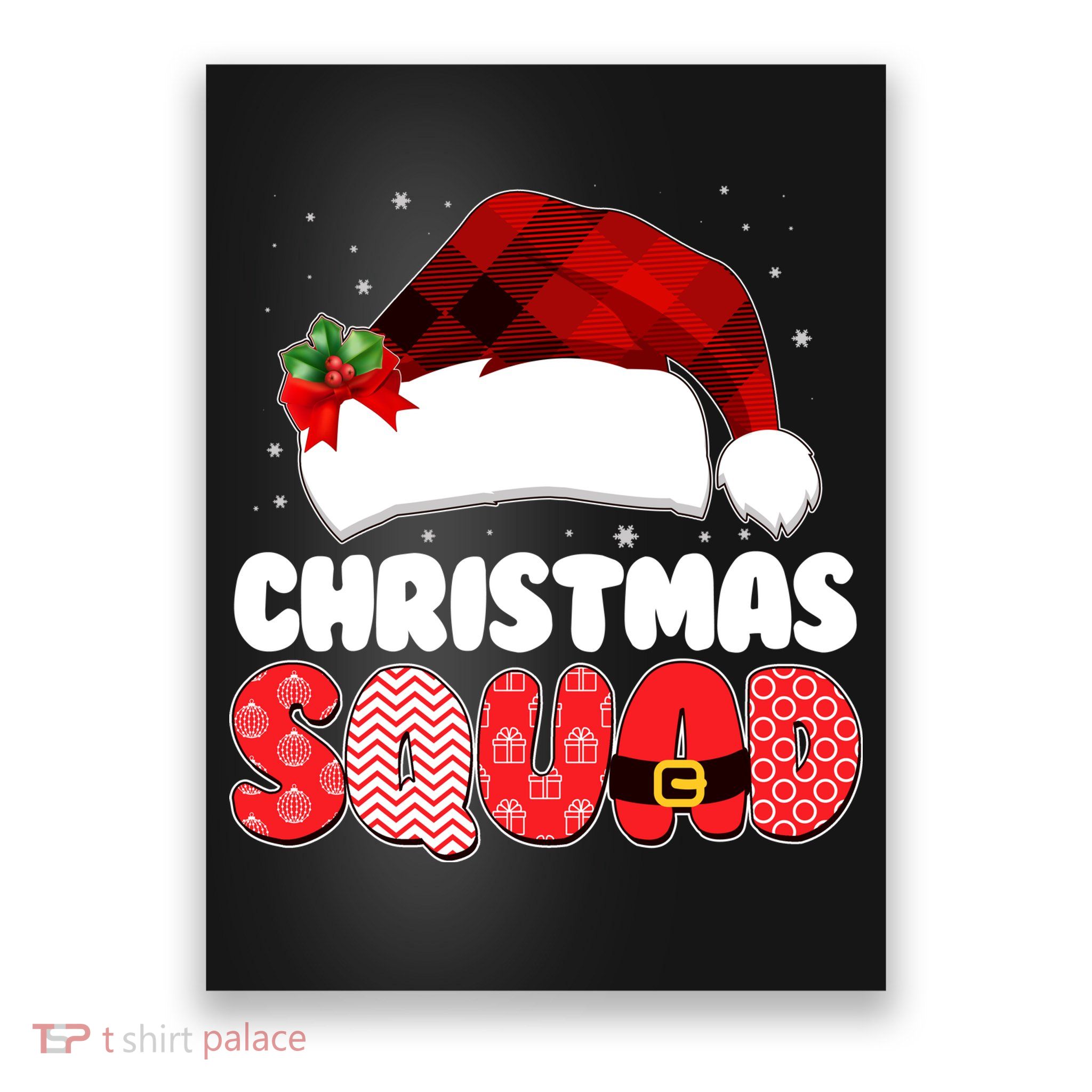Funny Cute Christmas Squad Matching Shirts Poster