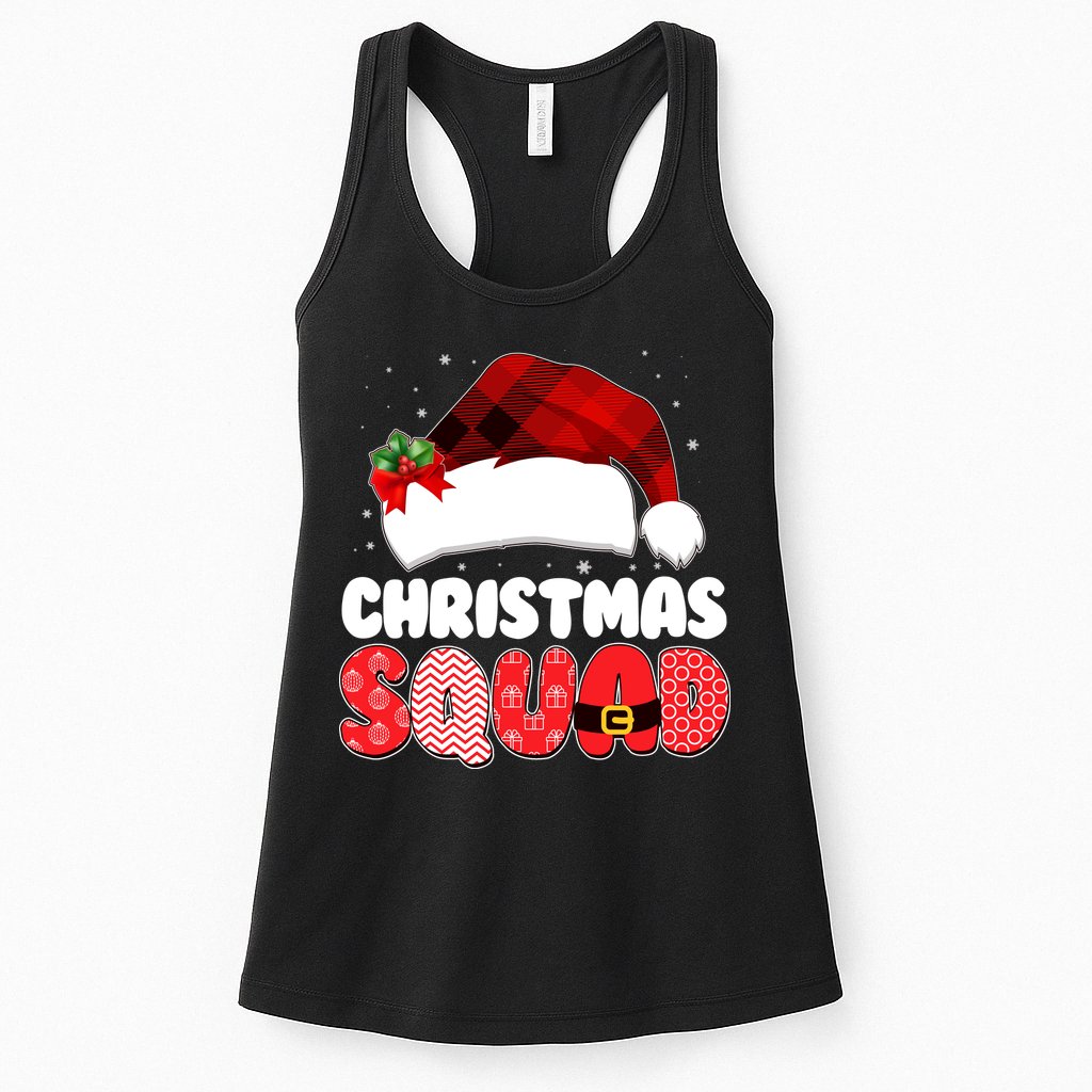 Funny Cute Christmas Squad Matching Shirts Womens Tank Top