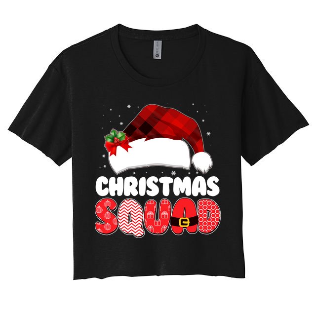 Funny Cute Christmas Squad Matching Shirts Crop Top