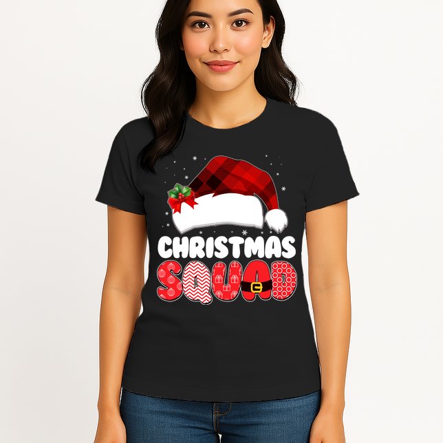 Funny Cute Christmas Squad Matching Shirts Womens T-Shirt