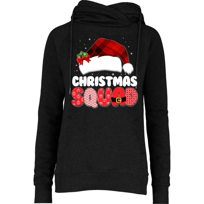 Funny Cute Christmas Squad Matching Shirts Womens Funnel Neck Pullover Hood