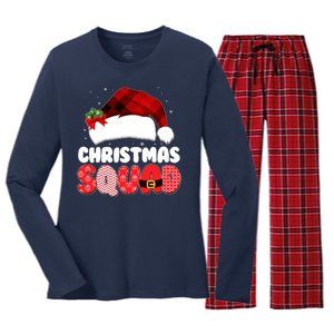 Funny Cute Christmas Squad Matching Shirts Women's Long Sleeve Flannel Pajama Set 