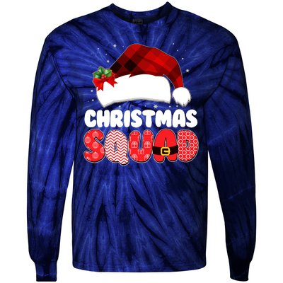 Funny Cute Christmas Squad Matching Shirts Tie-Dye Long Sleeve Shirt