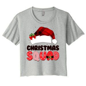 Funny Cute Christmas Squad Matching Shirts Women's Crop Top Tee