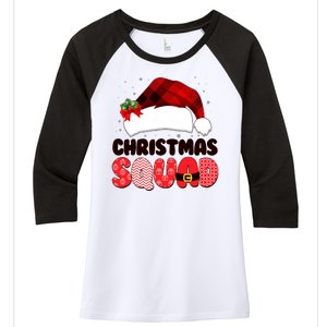 Funny Cute Christmas Squad Matching Shirts Women's Tri-Blend 3/4-Sleeve Raglan Shirt