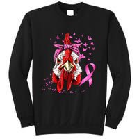 Funny Chicken Chick Breast Cancer Awareness Pink Ribbon Sweatshirt