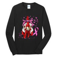 Funny Chicken Chick Breast Cancer Awareness Pink Ribbon Tall Long Sleeve T-Shirt