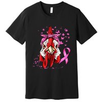 Funny Chicken Chick Breast Cancer Awareness Pink Ribbon Premium T-Shirt