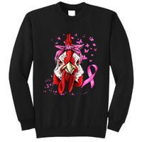 Funny Chicken Chick Breast Cancer Awareness Pink Ribbon Tall Sweatshirt