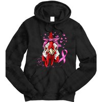 Funny Chicken Chick Breast Cancer Awareness Pink Ribbon Tie Dye Hoodie