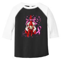 Funny Chicken Chick Breast Cancer Awareness Pink Ribbon Toddler Fine Jersey T-Shirt