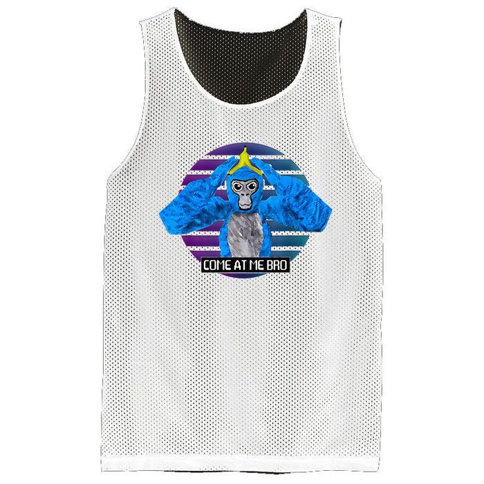 Funny Cute Come At Me Bro Gorilla Gamer Monke Tag Vr Mesh Reversible Basketball Jersey Tank