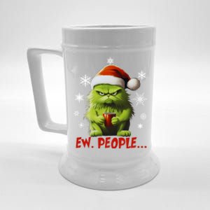 Funny Christmas Cat Ew People Meowy Cat Lovers Cute Gift Beer Stein