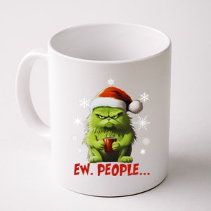 Funny Christmas Cat Ew People Meowy Cat Lovers Cute Gift Coffee Mug