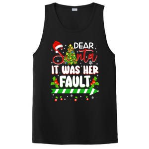 Funny Christmas Couples Gift Dear Santa It Was Her Fault Gift PosiCharge Competitor Tank