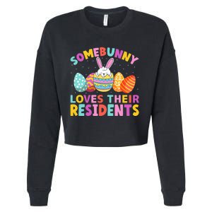 Folsom Care Center Easter Bunny Nursing Home Cropped Pullover Crew