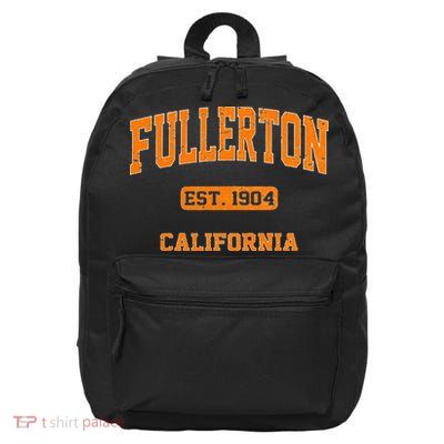Fullerton California CA Vintage State Athletic Style 16 in Basic Backpack