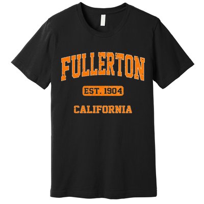 Fullerton California CA Vintage State Athletic Style Premium T-Shirt