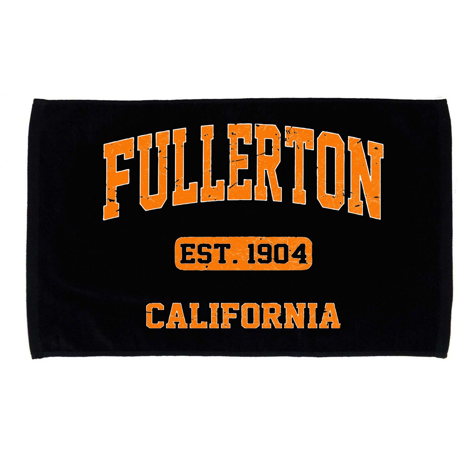Fullerton California CA Vintage State Athletic Style Microfiber Hand Towel