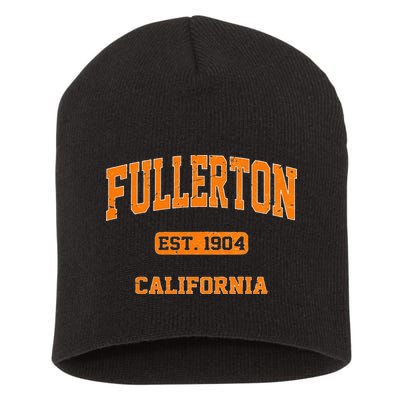 Fullerton California CA Vintage State Athletic Style Short Acrylic Beanie