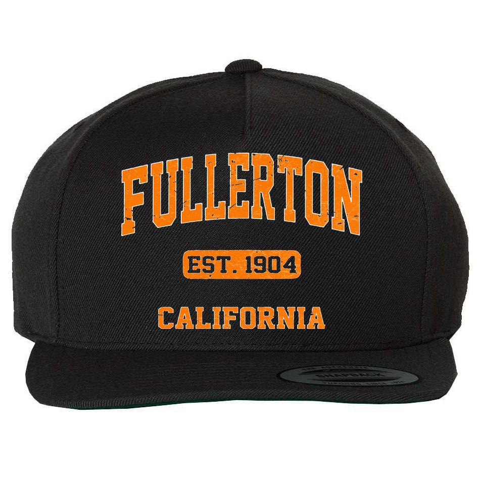 Fullerton California CA Vintage State Athletic Style Wool Snapback Cap