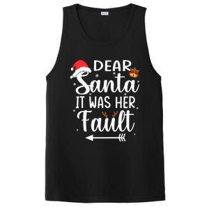 Funny Christmas Couples Gift Dear Santa It Was Her Fault Gift PosiCharge Competitor Tank