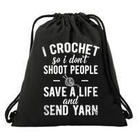 Funny Cute Crochet Save A Life And Send Yarn Gift Drawstring Bag