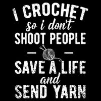 Funny Cute Crochet Save A Life And Send Yarn Gift Drawstring Bag