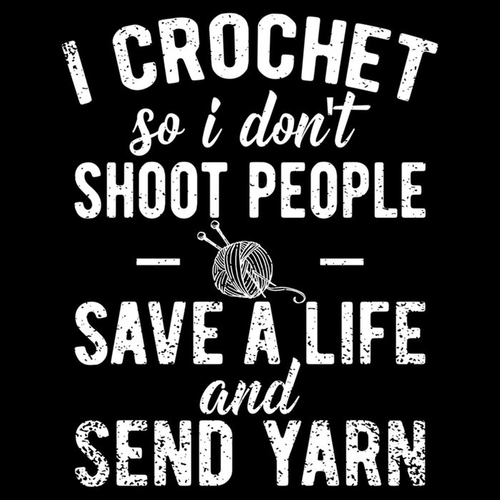Funny Cute Crochet Save A Life And Send Yarn Gift Drawstring Bag
